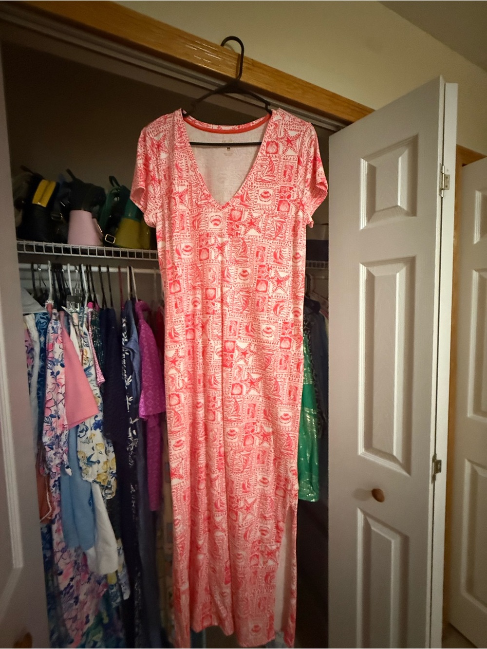 Lilly Pulitzer Etta Maxi Dress in Mizner Red Seaside Harbour
